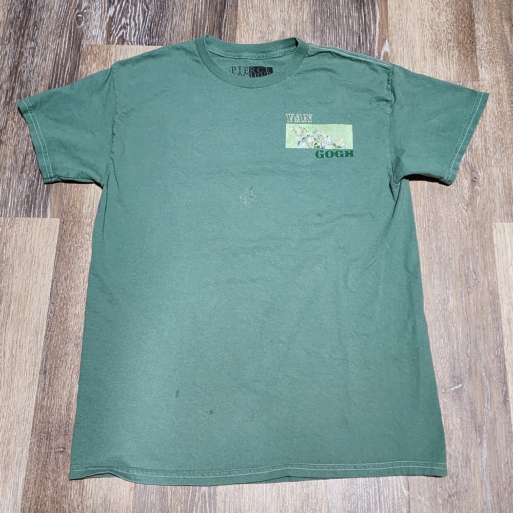 Pierce Archive Van Gogh A Vase Of Roses T Shirt Size S Art Tee Green Artist FLAW